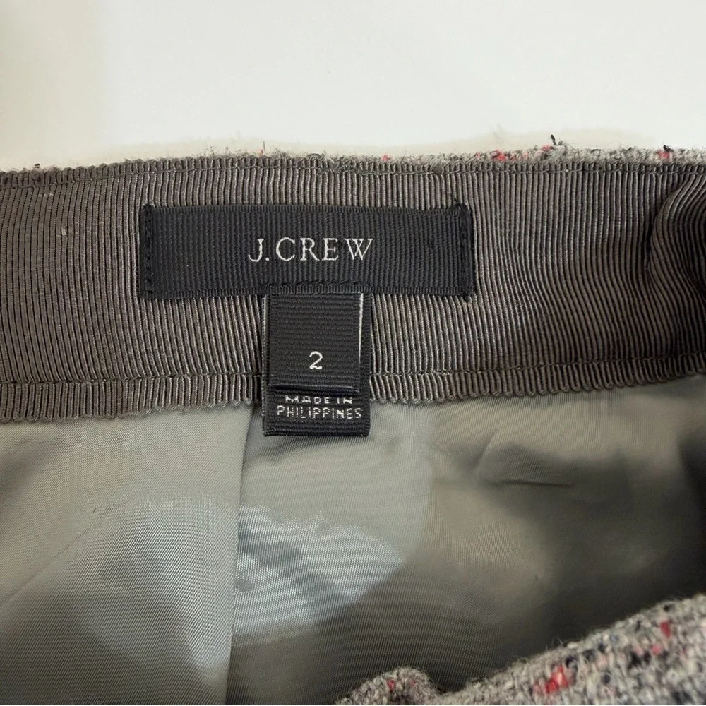 J. Crew Women's Tie-Waist Tweed Lined Mini Skirt Size 2